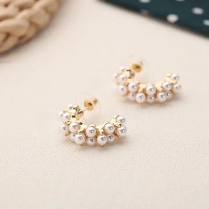 Fashion Jewelry | Prom Wedding Jewelry | Elegant & Luxury | Gold/Pearl Earrings